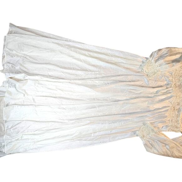Vintage Shadow Line White Lace Robe Large - Picture 10 of 14